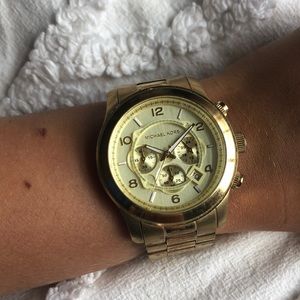 Gold Michael Kors boyfriend watch